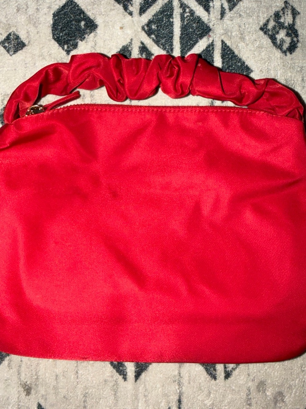 Stoney Clover Lane Red Satin Scrunch-Handle Mini Bag